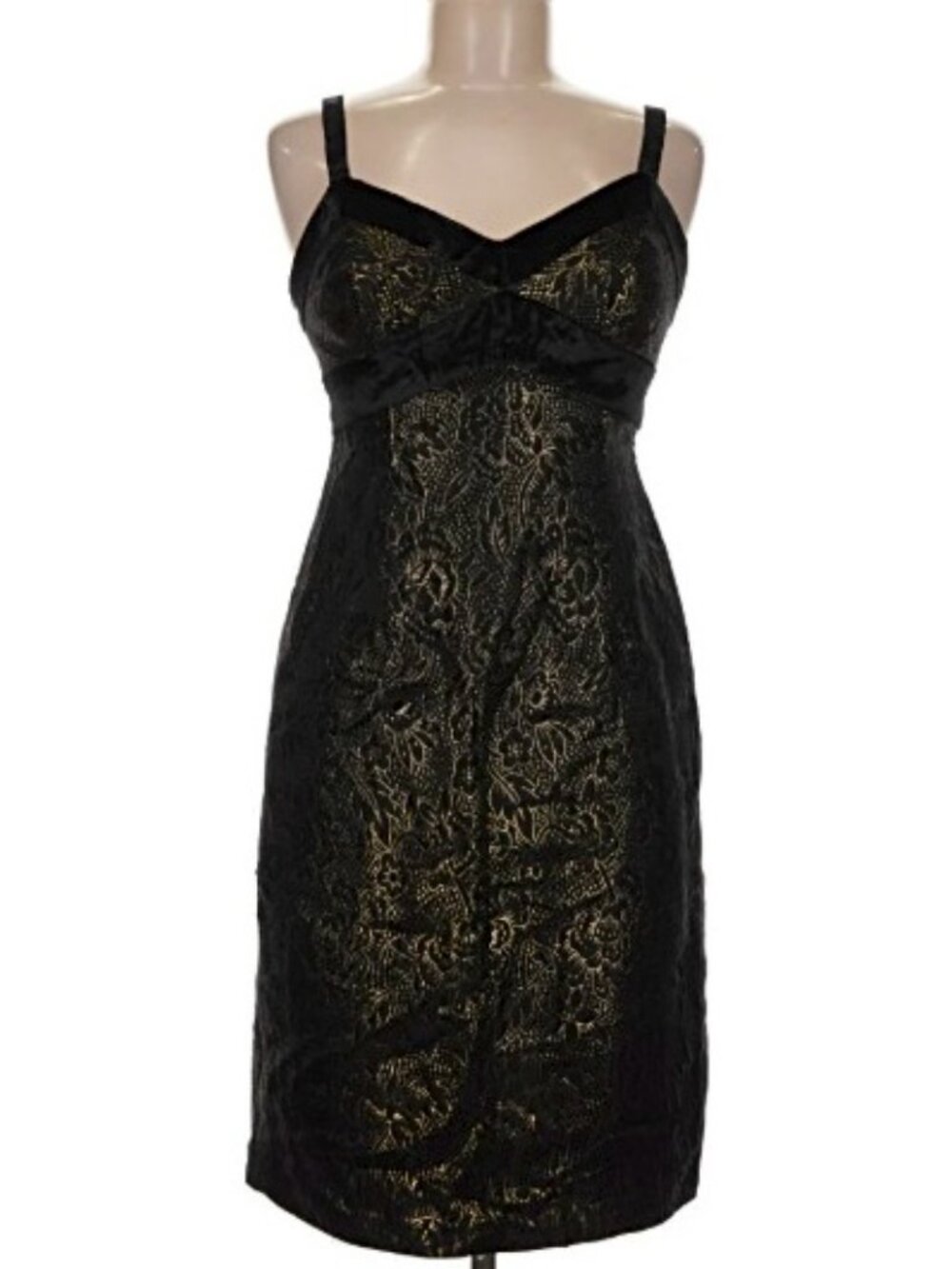 Milly of New York Silk Wool Metallic Sweetheart Cocktail Wedding Guest Dress 6